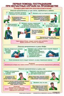 Плакат "Порядок действий при опасном кровотечении" 610*930